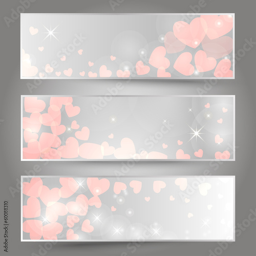 Horizontal romantic banners