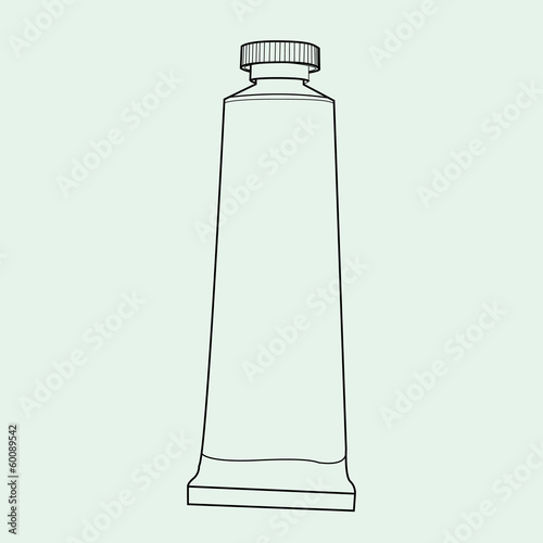 paint tubes set out line vector