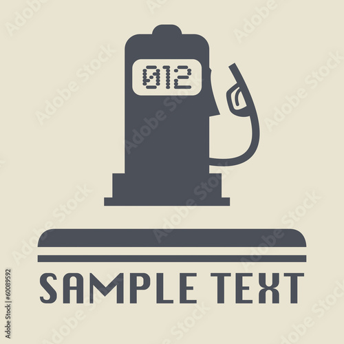 Fuel station icon or sign, vector illustration