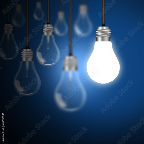 idea concept with light bulbs