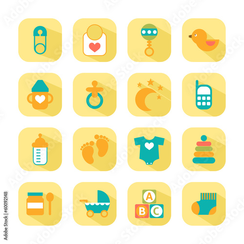 Set of baby icons