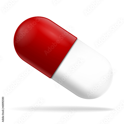 Realistic vector pill