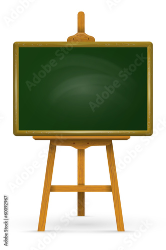 Wooden easel with school board