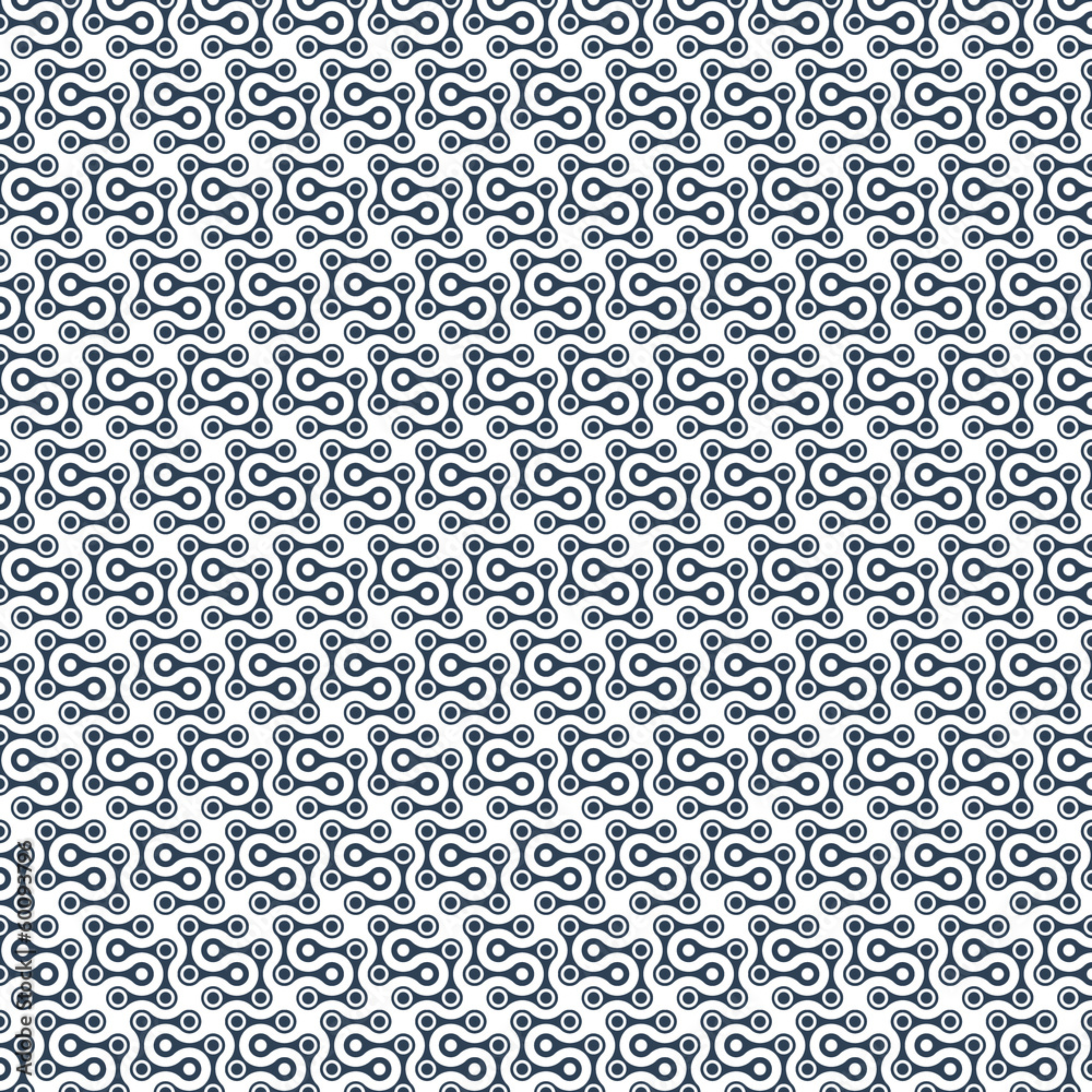 Abstract seamless pattern of metaball forms with circles