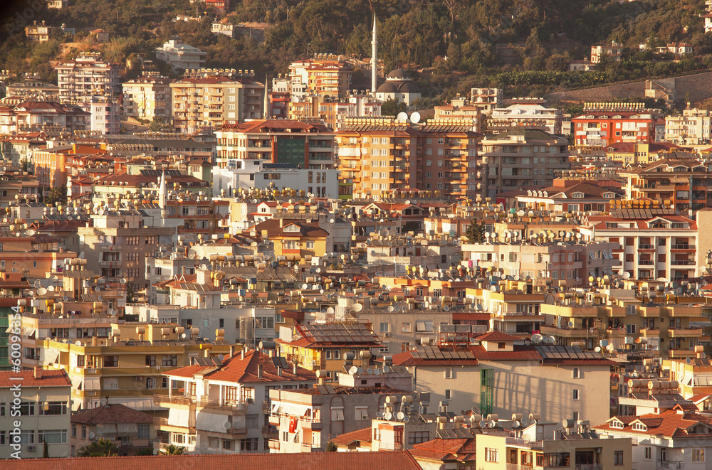 Features of modern architecture in Alanya city.