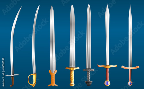 set weapons, vector illustration