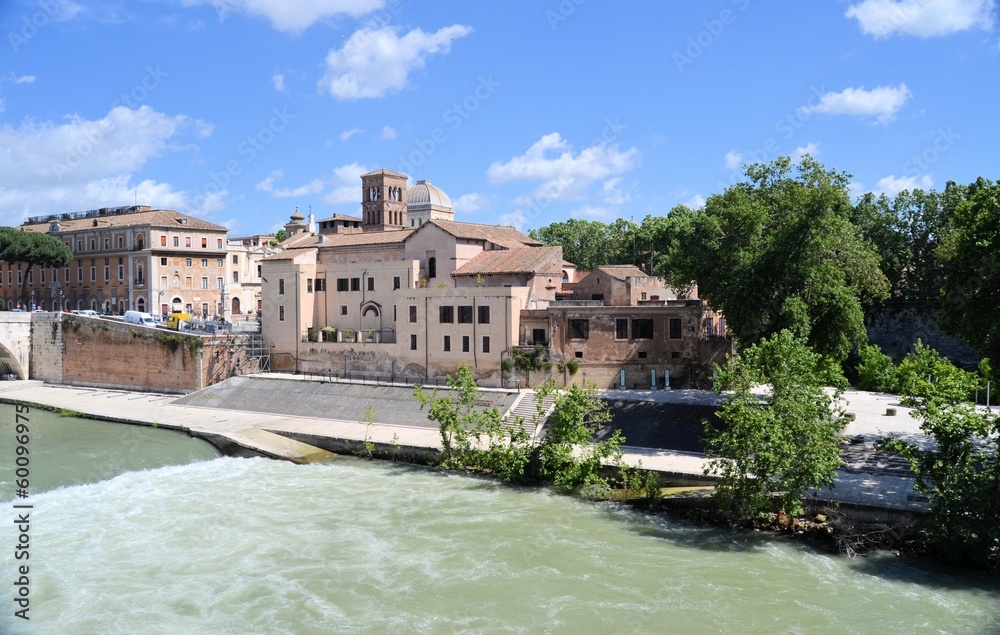 Roman bridge - river Tiber