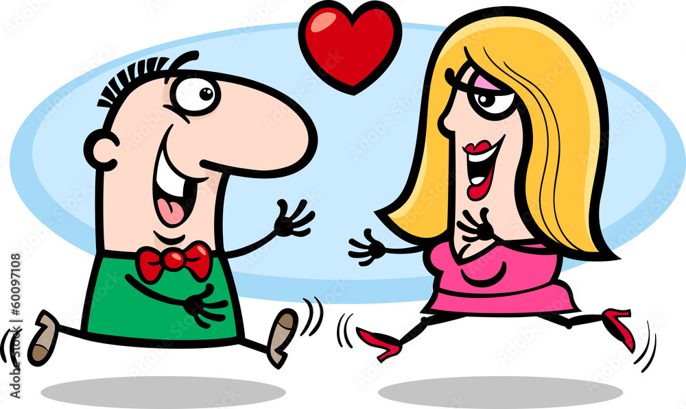 free clipart loving couple cartoon