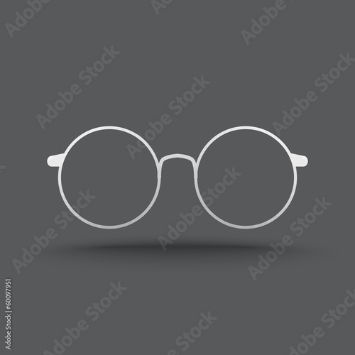 Vector of transparent glasses icon on isolated background