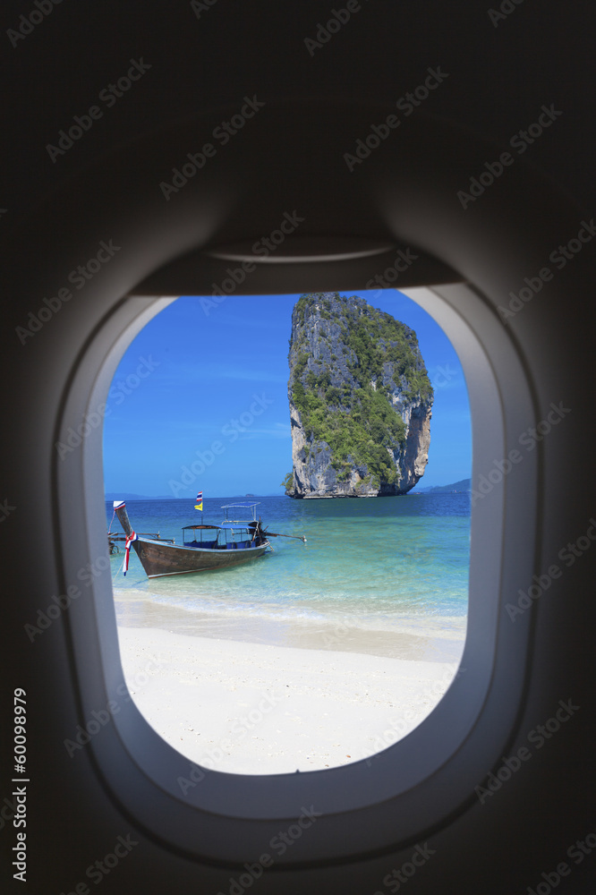 concept voyages par avion, Poda Island, Thaïlande