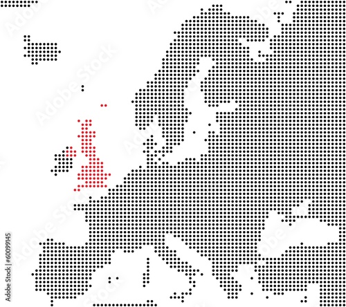 Großbritannien - Serie: Pixelkarte Europa