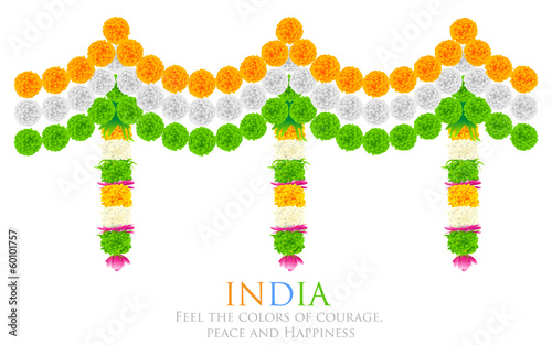 India Tricolor Flower Decoration