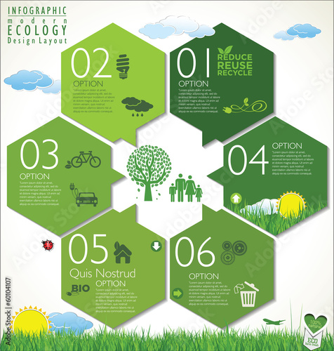 Modern green ecology Design Layout