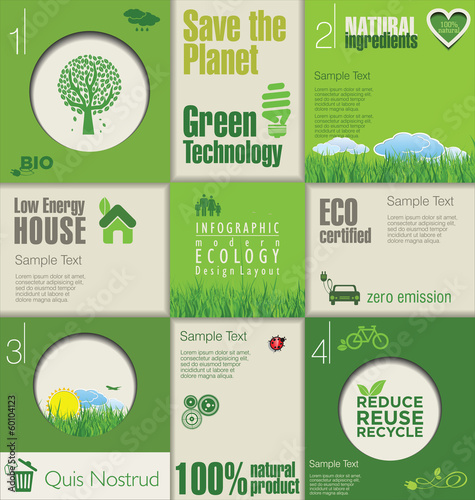 Modern green ecology Design Layout