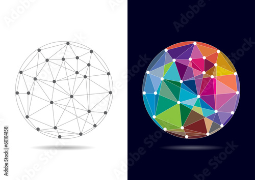 Abstract Connected Globe - Vector Illustration photo