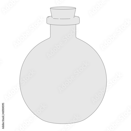 cartoon image of glass flask