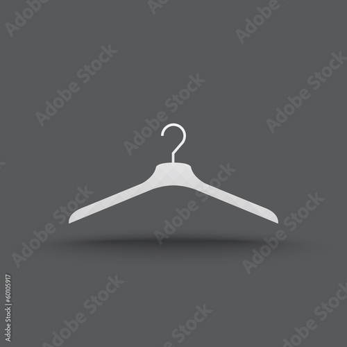 Vector of transparent hanger clothes icon on isolated background