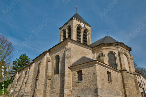 France, picturesque church of Oinville sur Montcient photo