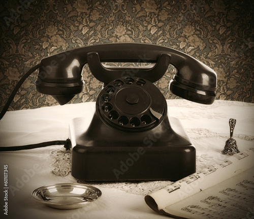 Old retro bakelite telephone