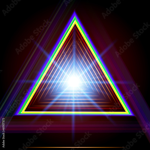 Abstract triangle techno background.