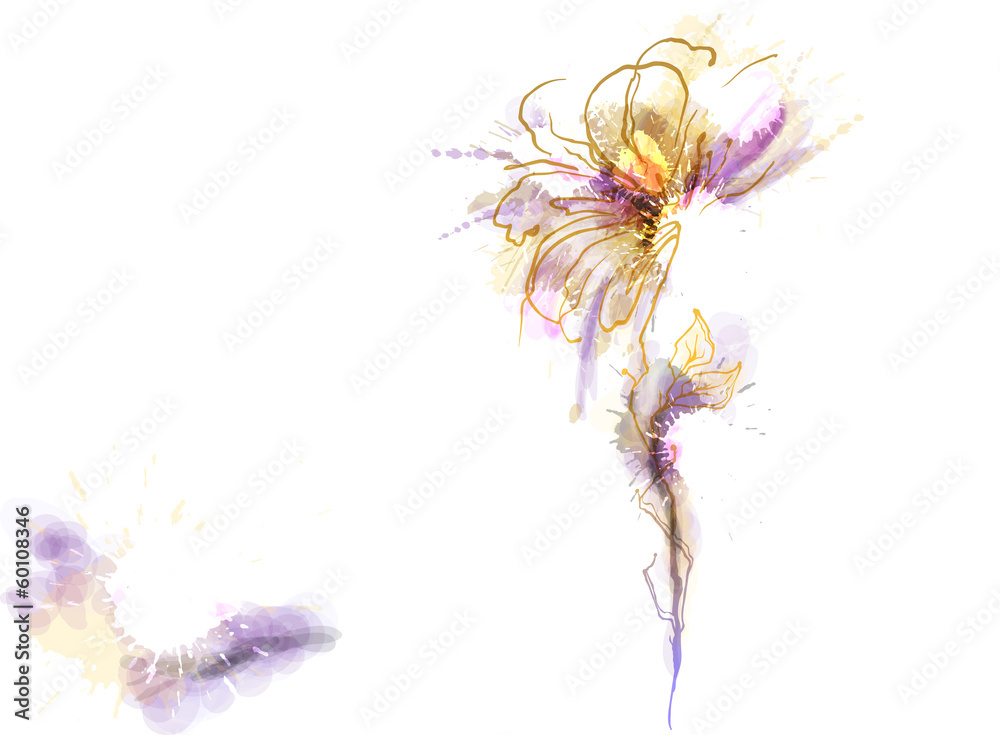 Obraz premium Watercolor flower