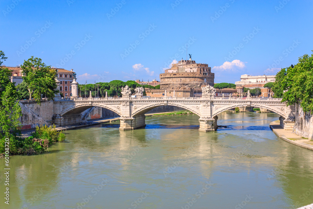 Tiber River and the bridge