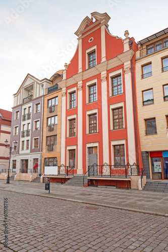 Architecture of old town in Elblag, Poland