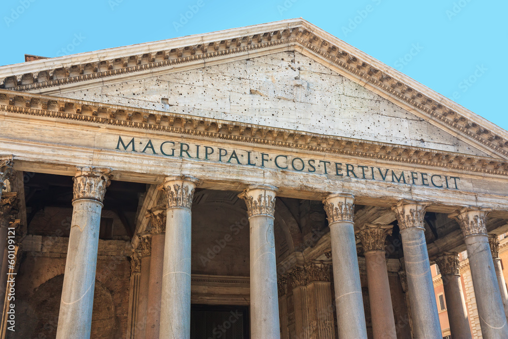 Pantheon in Rome closeup Pantheon in Rome closeup