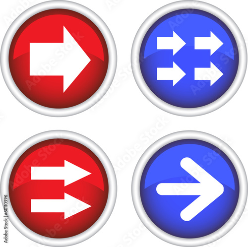 Flat arrow icons