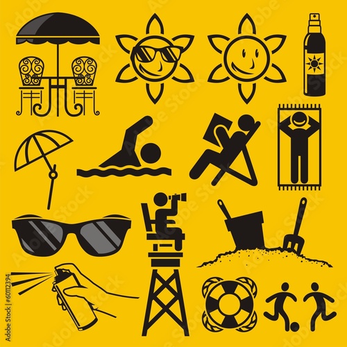 Beach icons