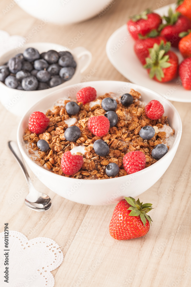 muesli with berries muesli with berries