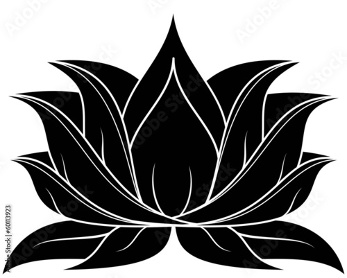 Fototapeta Naklejka Na Ścianę i Meble -  Lotus Silhouette