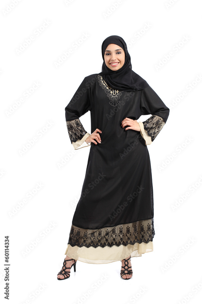 Arab woman posing standing looking at camera Arab woman posing standing looking at camera
