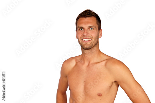 Portrait of a young man without a shirt