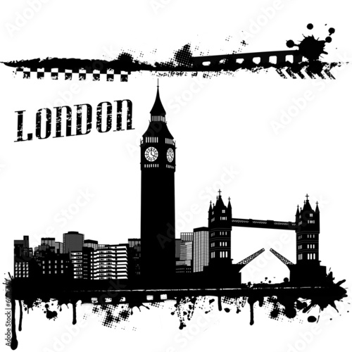 Grunge London poster