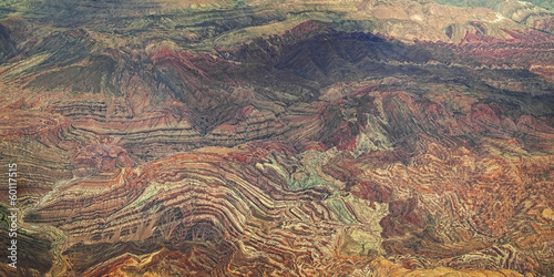 Aerial view of Iranian mountains