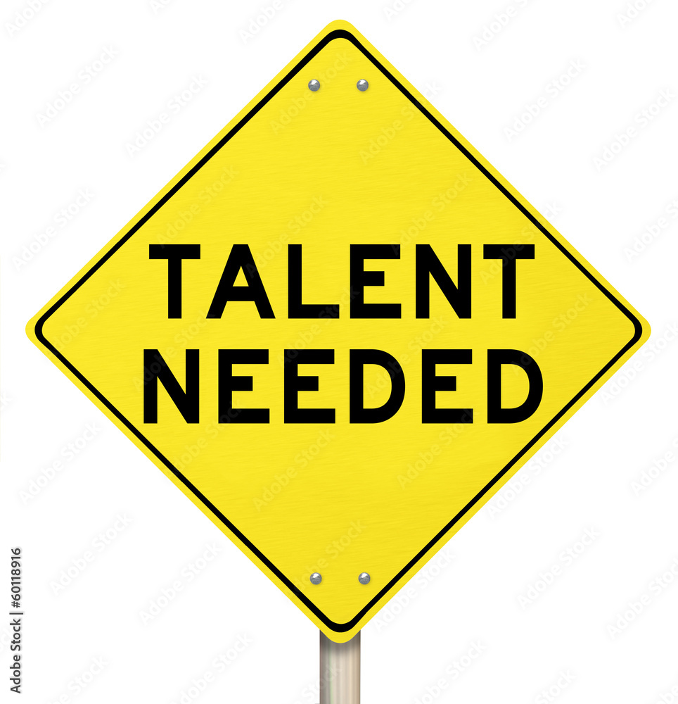 Talent Needed Yellow Road Sign Finding Skilled People Workers Talent Needed Yellow Road Sign Finding Skilled People Workers