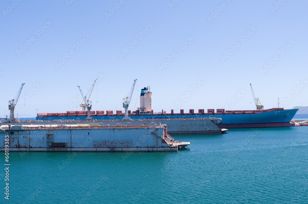 Cargo ships in Palermo