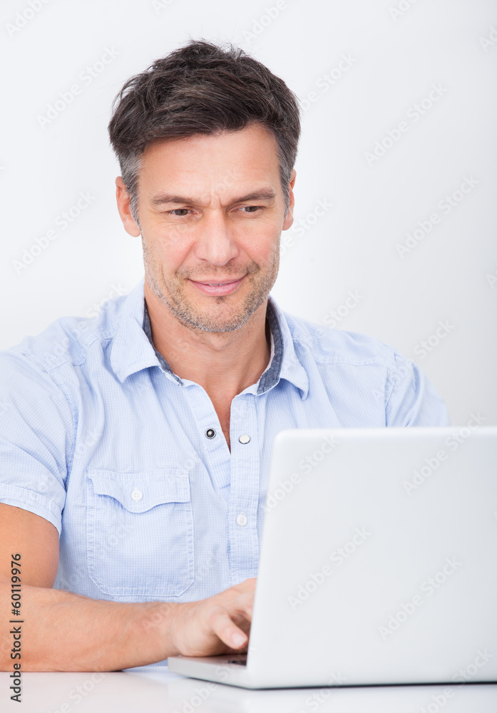 Man Using Laptop