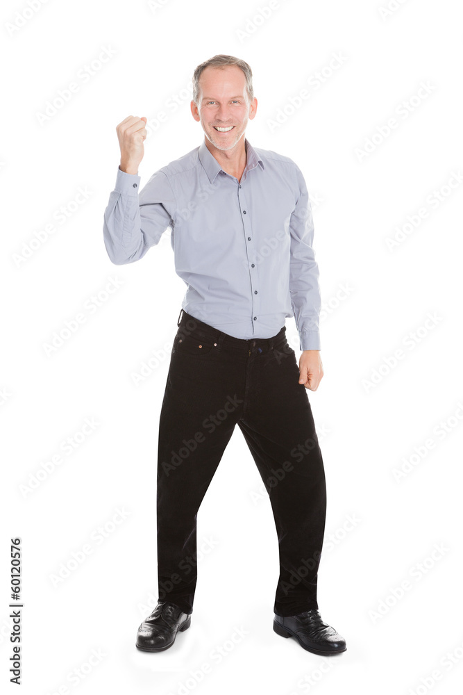 Portrait Of Excited Businessman Portrait Of Excited Businessman