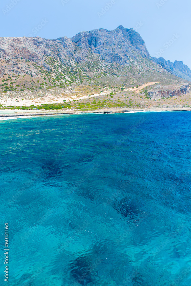 Balos beach. View from Gramvousa Island, Crete in Greece Balos beach. View from Gramvousa Island, Crete in Greece