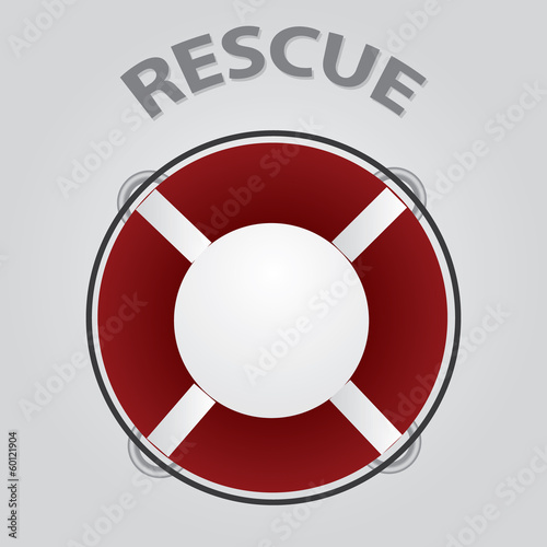 red rescue circle eps10