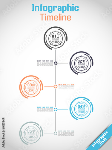 INFOGRAPHIC TIMELINE MODERN CONCEPT TECNOLOGY