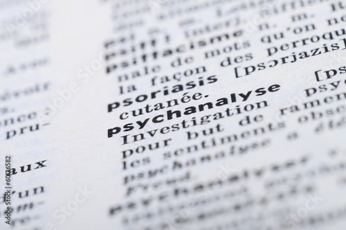 French Dictionary at the word psychoanalysis