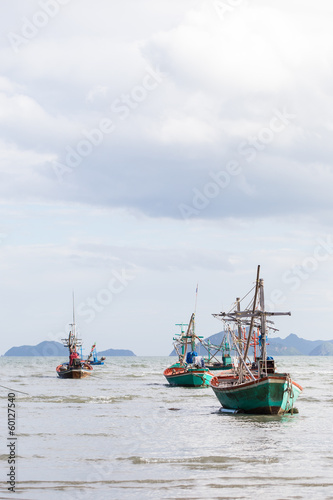 Small fishing boat at the coast