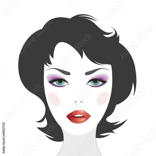 Woman face with makeup