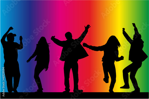 Dancing silhouettes