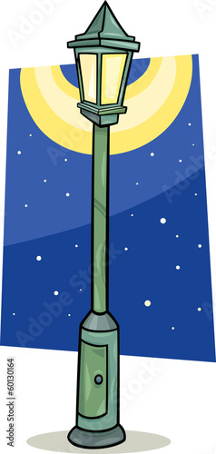 streetlight lantern cartoon illustration