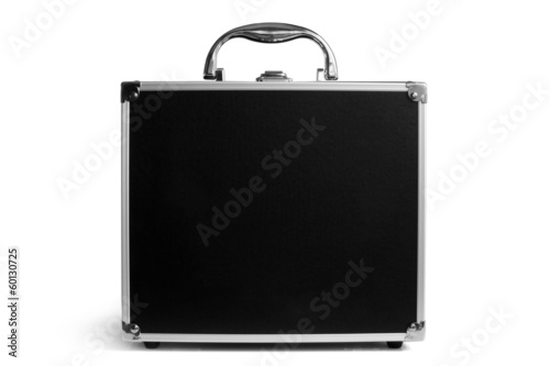 Black padded aluminum briefcase