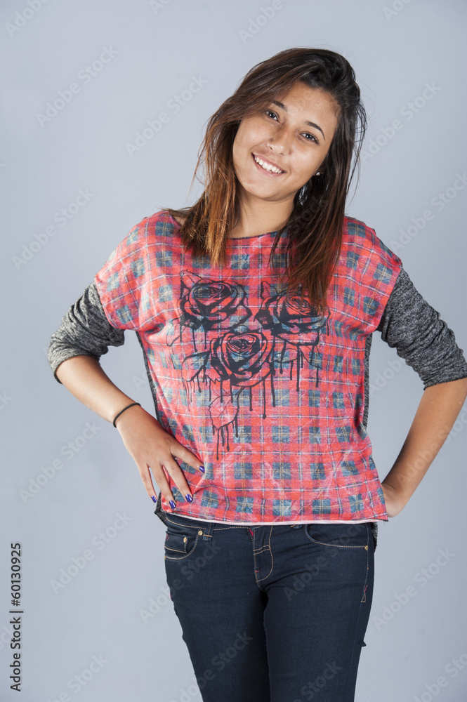 Young girl posing in studio Young girl posing in studio